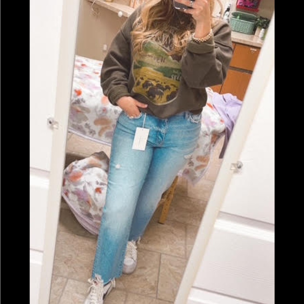 Flying Monkey Light Blue Straight Leg Jeans